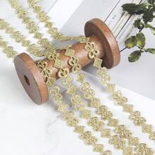 5码/4.5米流苏花边饰带，适用于缝纫布料、桌布包边。 - 金色 - 查看 20