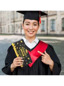 1个可折叠拉出式黑金钞票夹，2026毕业季黑金钞票夹，附赠惊喜红色信封，6个卡槽，黑金配色与毕业帽相呼应，卷轴图案印有“恭喜！毕业！”字样，可分层放置现金或礼品卡，适合毕业派对、家庭聚会和送礼场合，也适合毕业派对互动场景，是送给毕业生的理想毕业礼物。 - 多色 - 查看 7