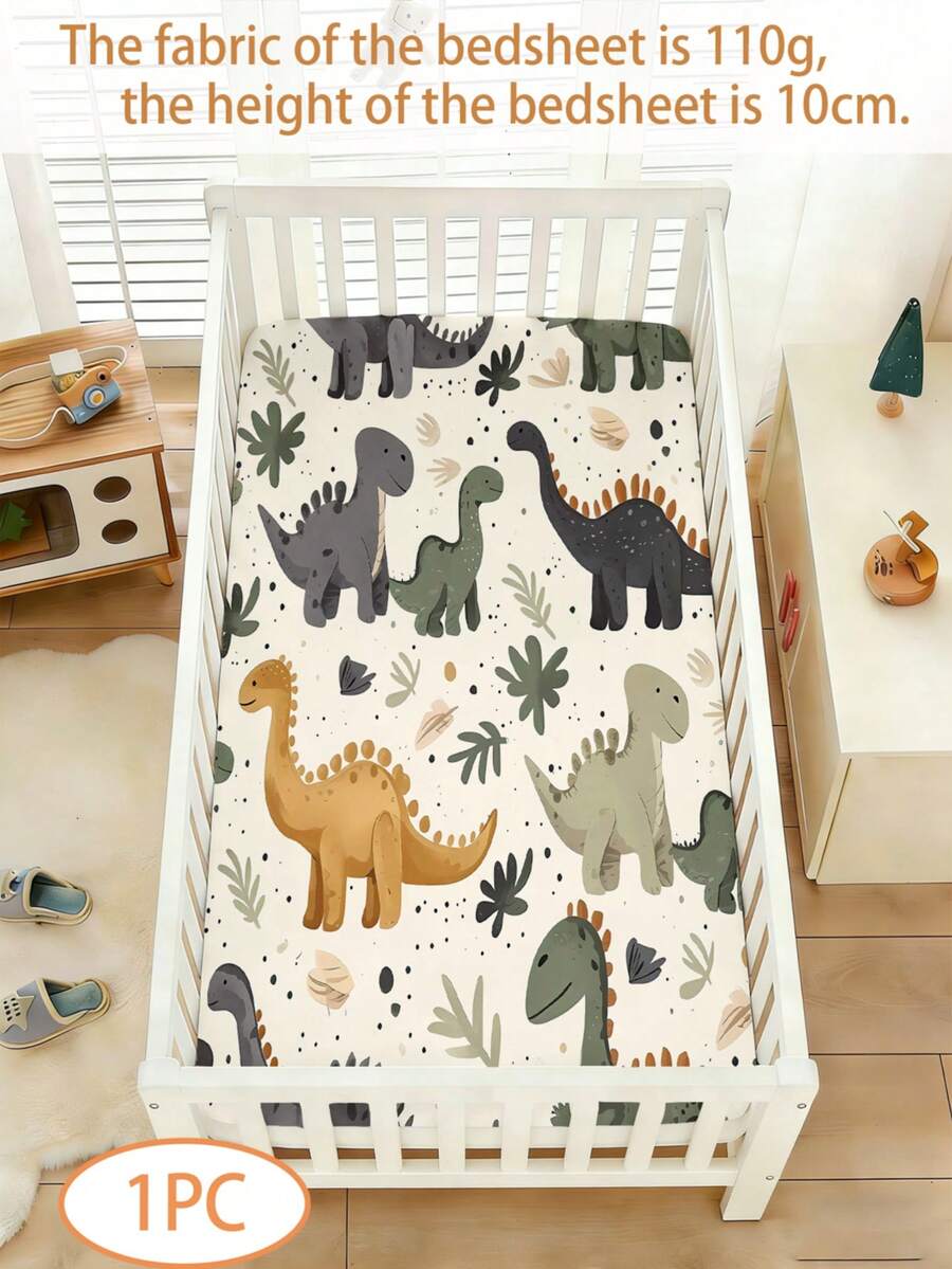 1 Buah Perlengkapan Tempat Tidur Bayi, 110g Sprei Bayi Motif Lucu untuk Tempat Tidur Tunggal, Terbuat dari Bahan Poliester, Cocok untuk Hadiah Liburan Bayi, Kamar Tidur Sepanjang Musim - MultiWarna - View 1