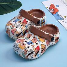 Cute Cartoon Breathable Non-Slip Comfortable Indoor Slippers For Kids - Brown - View 1
