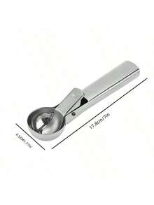 1个不锈钢冰淇淋勺，瓜球勺，水果球勺，家用冰淇淋勺 - 銀色 - 查看 9