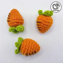 2 Carrot Pendants - Cute Crochet Decorations, Suitable For Clothing, Shoes, Hats, Etc. - Made Of Soft Yarn, Easy To Use And Versatile Handmade Item - 2個 - 查看 3