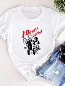 T-shirt femme imprimé SKINHEAD JE NE T'AIME PAS T-SHIRT Vêtements de musique Oi à manches longues ou courtes - Blanc - Voir 6