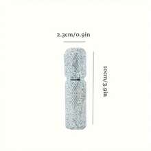 Bling Bling Sparkling Perfume Atomizer With Rhinestone Decoration, Vacuum Press Moisturizing Fine Mist Spray Bottle. Suitable For Refillable And Reusable Cosmetic Sample Containers - Travel Accessory. - 銀色 - 查看 5