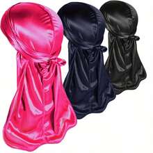 3 Packs Durag Set – Black, White, Navy – Hip Hop Pirate Hat For Hair Care & Fashion,Summer,Beach,Holiday - BB3pcs4801 - View 13