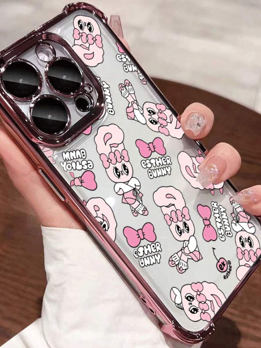 Smartphone Case / Esther Bunny Pattern Case For 12 Mini, 12 Pro/14 Pro Max/16/16 Pro/13 Pro Max/16 Plus/15/ Pixel 8a 5G/16 Pro Max/14/15 Pro Max/ Pixel 9A 5G/17 Pro Max/14 Pro/17/ Pixel 10 Pro/ 13 Pro/ 13/17 Pro/16e/12/ 13 Mini/12 Pro Max/Air/15 Plus/14 Plus/15 Pro - 粉色 - 查看 1