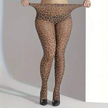 Single Pack Fashion Women's High Elasticity Large Leopard Print Tights 5GHG - Big Leopard Print - View 2