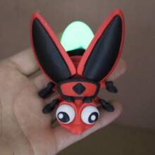 Mô hình đom đóm in 3D thủ công độc đáo, mô hình động vật, đồ chơi đom đóm in 3D có thể cử động - Khớp nối linh hoạt, có thể tạo dáng sáng tạo, phù hợp cho các nhà sưu tập sáng tạo! Thích hợp làm quà tặng Halloween, Giáng sinh cho trẻ từ 3 tuổi trở lên. - đom đóm - Xem 2