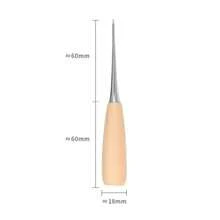 1件装皮革手工缝纫锥工具皮革工艺打孔工具木柄钢锥工艺缝纫皮革工具 - 1 - 查看 3