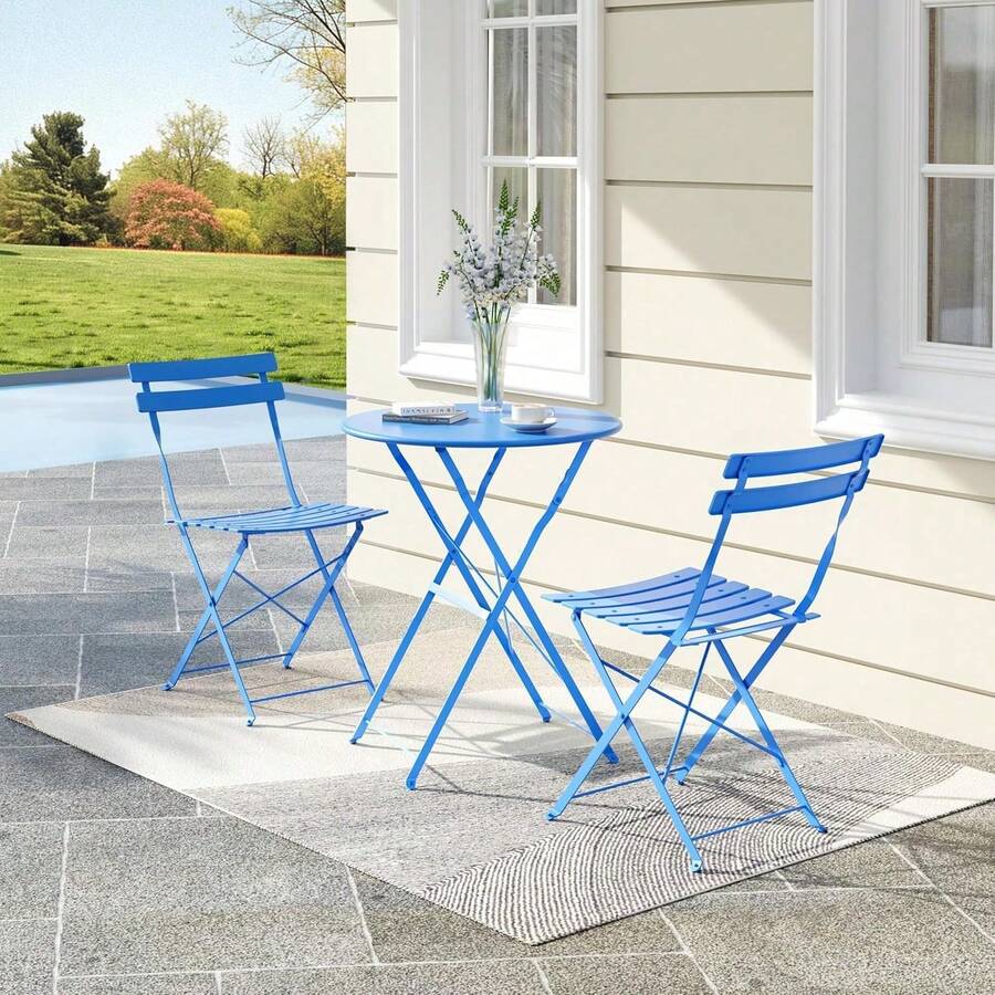Outdoor Table & Chair Sets - Blue - View 1