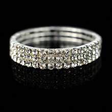 1 pièce Bijou populaire, Bracelets sertis de diamants, Bracelets à bouche ouverte à la mode pour dames, Cadeaux de style simple pour mariées, Accessoires de boule industrielle, Soirées dansantes, Été - Argent - Voir 9