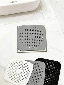 3pcs/Set Square Strong Suction Easy Clean Silicone Drain Filter, Suitable For Kitchen, Bathroom, Drain Clogging Prevention - View 4
