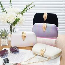 Women Clutch Bag Evening bag Fringed Evening HandbagLady Party Wedding Clutch Purse Chain Shoulder Cross Body Bag - Gradiente blanco - Ver 2
