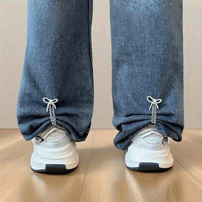 1/2pcs Adjustable Pant Clips And Sleeve Clips, Detachable Pant Leg Clips Suitable For Pants And T-Shirts, With Chain Clips, No Sewing Required To Shorten Pant Legs, Sturdy Clips, Multifunctional Clips, Shirt Clips Can Tighten T-Shirt Hem, Collar And Pant Legs, Fashion Accessories For Women