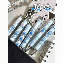 Disney 动漫主题12支装高品质注射器式胶水笔，直出液体圆珠笔，可爱文具，学校办公书写礼品 - 史迪仔款 - 查看 6