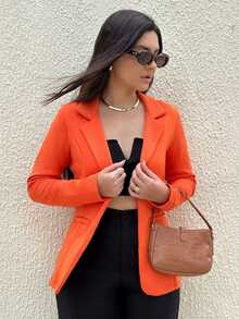 Women Coats - Orange - View 1