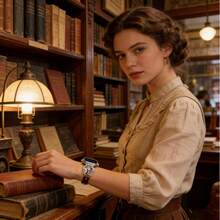 1 pieza Correa de reloj con forma de caballo/corazón retro, material de cuero sintético con hebilla plegable, compatible con Apple Watch de 38mm-49mm Series - Sin Molde - Ver 5