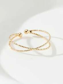 1pc Versatile Geometric Cross Design Anklet, Suitable For Daily Wear And Beach Vacation - Cross-shaped Anklet - View 1