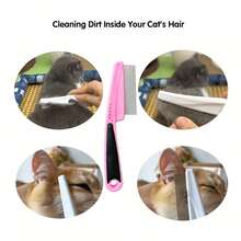7 Piece Pet Grooming Tool Set, Including Flea Comb, Shedding Brush, Shedding Tool, Pet Nail Clippers, Pet Grooming Gloves, Toothbrush, Suitable For Pet Self-Cleaning, Nail And Coat Care, Teeth Cleaning, Complete Pet Care Solution For Healthy And Happy Paws And Coats! - Multicolor - View 5