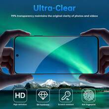 Yezodawee Alloy Tempered Glass Compatible With IPhone 17 Pro Max/17 Pro Single Camera Lens Protector Film [Strong Adhesive] [Anti-Crack] Tempered Glass Metal Rear Camera Screen Protector Silver Spring Gift - Silver - View 2