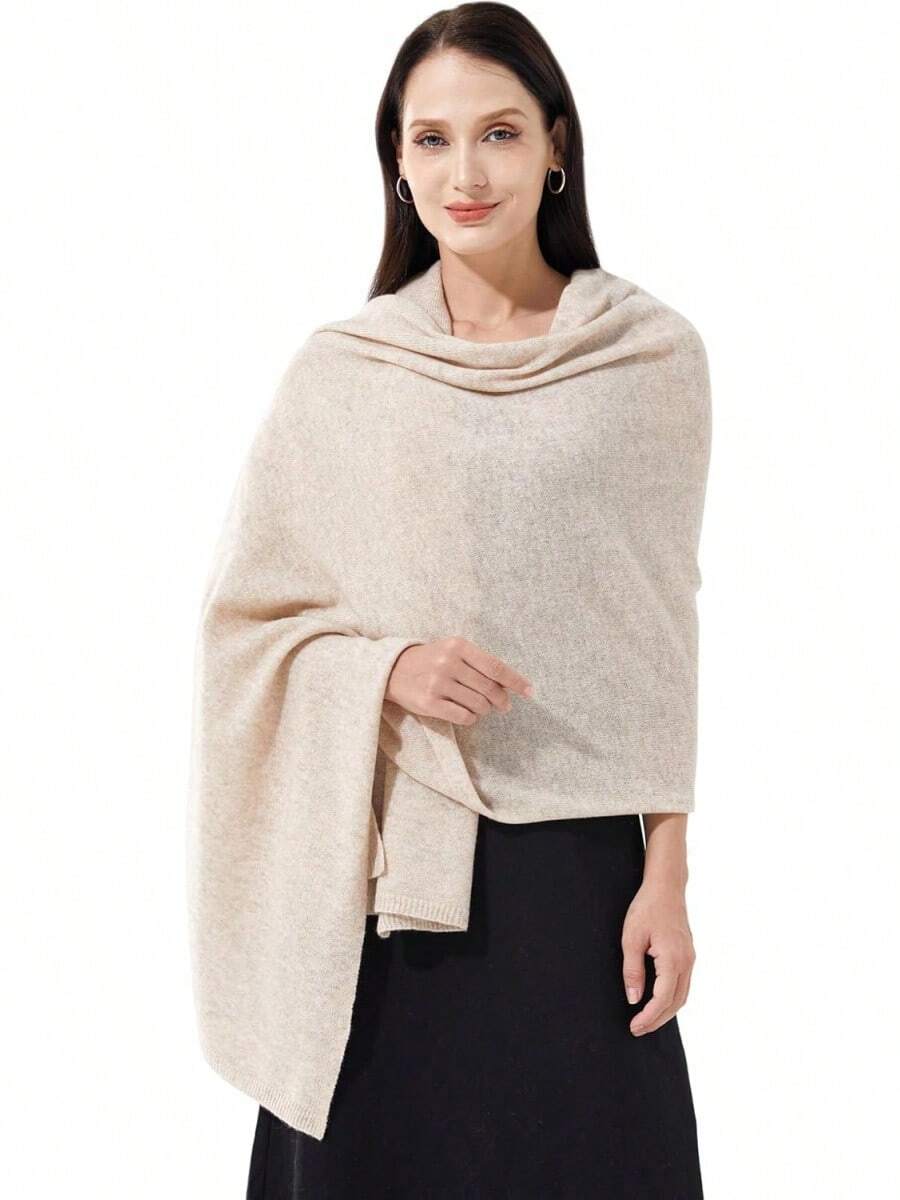 Soft Cashmere Blend Wrap Scarf For Travel, Extra Large 87"X28" - 斑駱駝 - 查看 1