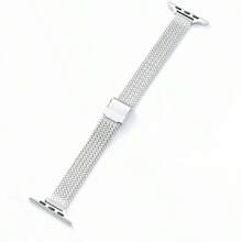 麦穗网状磁扣表带，不锈钢女士表带 - 銀色[雙保卡扣] - 查看 5