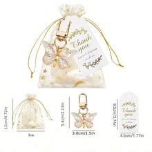 60pcs/20set Butterfly Keychain Gift Set Baby Shower Party Baby Shower Gifts For Guest Baby Shower Birthday Girl Party Favors For Kids Birthday Supplies Gender Reveal Party Supplies Baby Shower Decorations Party Bag Fillers - Multicolor - View 3
