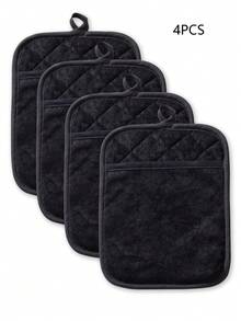 2pcs/4pcs Heat Resistant Insulation Pad, Kitchen Oven Mitt With Pocket, Baking Cooking Pot Holder Mat - View 13