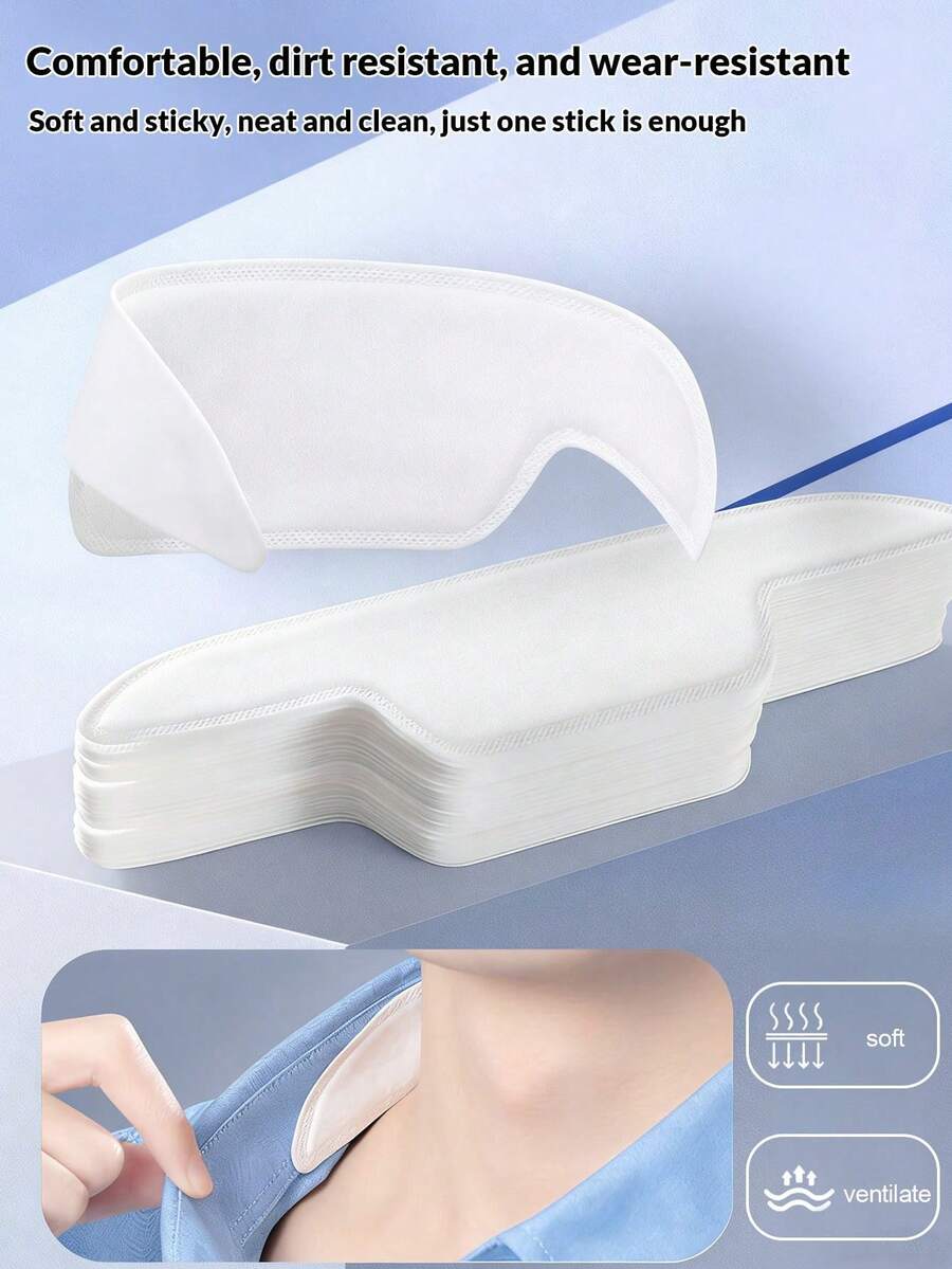 20 Stück hochwertige wiederverwendbare Schweißpads - saugfähig und atmungsaktiv, Wischzubehör, bietet bequemen Halt nach dem Waschen von Brustpads, rutschfestes Design, minimalistischer einfarbiger Stil, geeignet für Sport und Alltagstragen, minimalistisches Sportdesign - Verschiedenfarbig - Übersicht 1