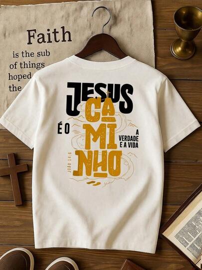 STREETGANG- JESUS A VERDADE E A VIDA Camiseta Gospel Infantil Juvenil Adolescente Camiseta Jesus Deus Camisa Cristã Evangélica Roupa de Igreja Unissex Menino e Menina - 100% Algodão Premium Tamanho 2 ao 16