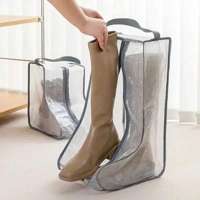 1/2/4pcs Boot Storage Bags, Travel Shoe Bags For Tall Boots, Home Boot Organizer Bags With Visible Window, Dust-Proof Boot Covers