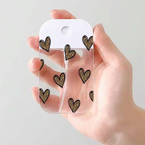 زجاجة رذاذ نانو قابلة لإعادة التعبئة بشكل قلب مطبوع بنمط النمر الأنيق، زجاجة سفر مدمجة وموفرة للمساحة، زجاجة عطر مرطبة، هدية صغيرة عملية للصديقة، الصديقة المقربة، الصيف، الأزواج