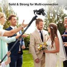 1/4" Adjustable Carbon Fiber Extension Pole, Lightweight And Portable, Compatible With D/JI Ronin RS3/RS4, Ronin S, SC Gimbal, DSLR Cameras, Tripods, Enables Hands-Free Shooting, Multi-Function Articulated Handle, Sturdy Construction - View 2