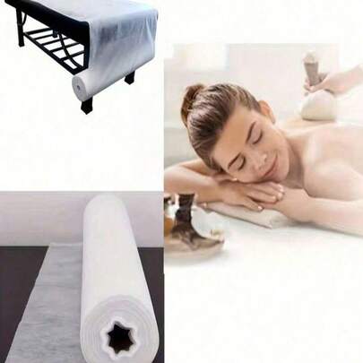 50/100 tấm ga trải giường massage dùng một lần - Ga trải giường không mùi dành cho salon & spa, thích hợp cho thẩm mỹ viện, spa, bàn massage, studio xăm hình, giường massage | Chất liệu mềm mại | Vải dùng một lần.