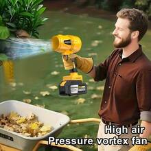 Turbo Jet Blower, Electric Cordless Leaf Blower, 21V 2.0/4.0AH Battery Jet Dry Blower, High Pressure Air Blower, Jet Blower Car Dryer, Hand Held Snow Blower, Home Outdoor, Blowing Leaves And Dust, An Ideal Christmas Gift - 查看 4