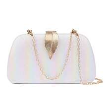Women Clutch Bag Evening bag Fringed Evening HandbagLady Party Wedding Clutch Purse Chain Shoulder Cross Body Bag - Gradiente blanco - Ver 6