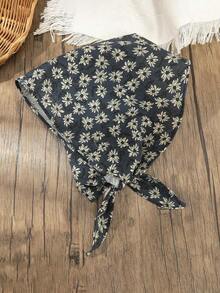 1pc Flower Print Beach Vacation Casual Triangular Scarf Bandanas Head Bandana Hair Scarf, Headscarf Fall Winter Headbands For Women Hair Band Hair Accessories For Women - 多色 2 - 查看 10
