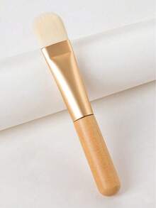 2支装面膜刷 扁平刷 洁面护肤美妆蛋 粉底遮瑕刷 美妆工具 - 米色 - 查看 4