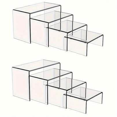 1/2 Sets Transparent Acrylic Display Stands, Collectible Display Pedestals, Acrylic Planter Stands, Suitable For Jewelry, Cupcakes, Desserts, Stores, Home Decor