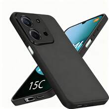 1pc Black Matte Smartphone Case, Compatible With A5 2025/ 13C 5G/Honor 400 Lite/ 9/Honor Magic7 Lite, Soft & Comfortable Touch, Anti-Slip, Anti-Sweat, Anti-Fingerprint, Scratch-Resistant, Shock-Proof Protection, Minimalist Design, Solid Color Smartphone Case, TPU Protective Phone Case (Military-Grade Drop Protection), Slim Phone Cover - Black - View 1