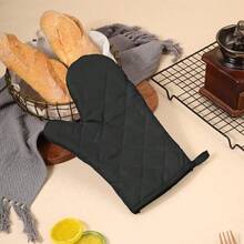 1pc Heat Resistant Up To 160°C Microwave Oven Glove, Insulated Glove For Baking, Cooking, Grilling, Oven, Kitchen Accessories, Note: Single Glove (Black) - View 2