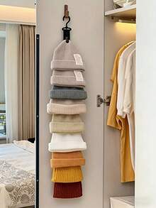 8槽多功能帽架，可收纳8顶棒球帽，适合悬挂在衣柜门/墙上，有灰色和黑色可选，是展示和整理帽子的理想之选，棒球帽爱好者的完美之选，必备的家居收纳方案，也是馈赠亲朋好友的绝佳礼物。 - 彩色 - 查看 8