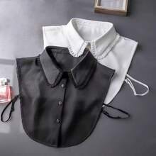 1件秋冬时尚可拆卸荷叶边雪纺衬衫领，多功能专业配饰 - 彩色 - 查看 1