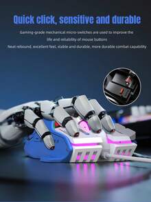 Ratón mecánico con cable G6, programación de macros, retroiluminación RGB, ratón para juegos para PC y portátil - Ver 7