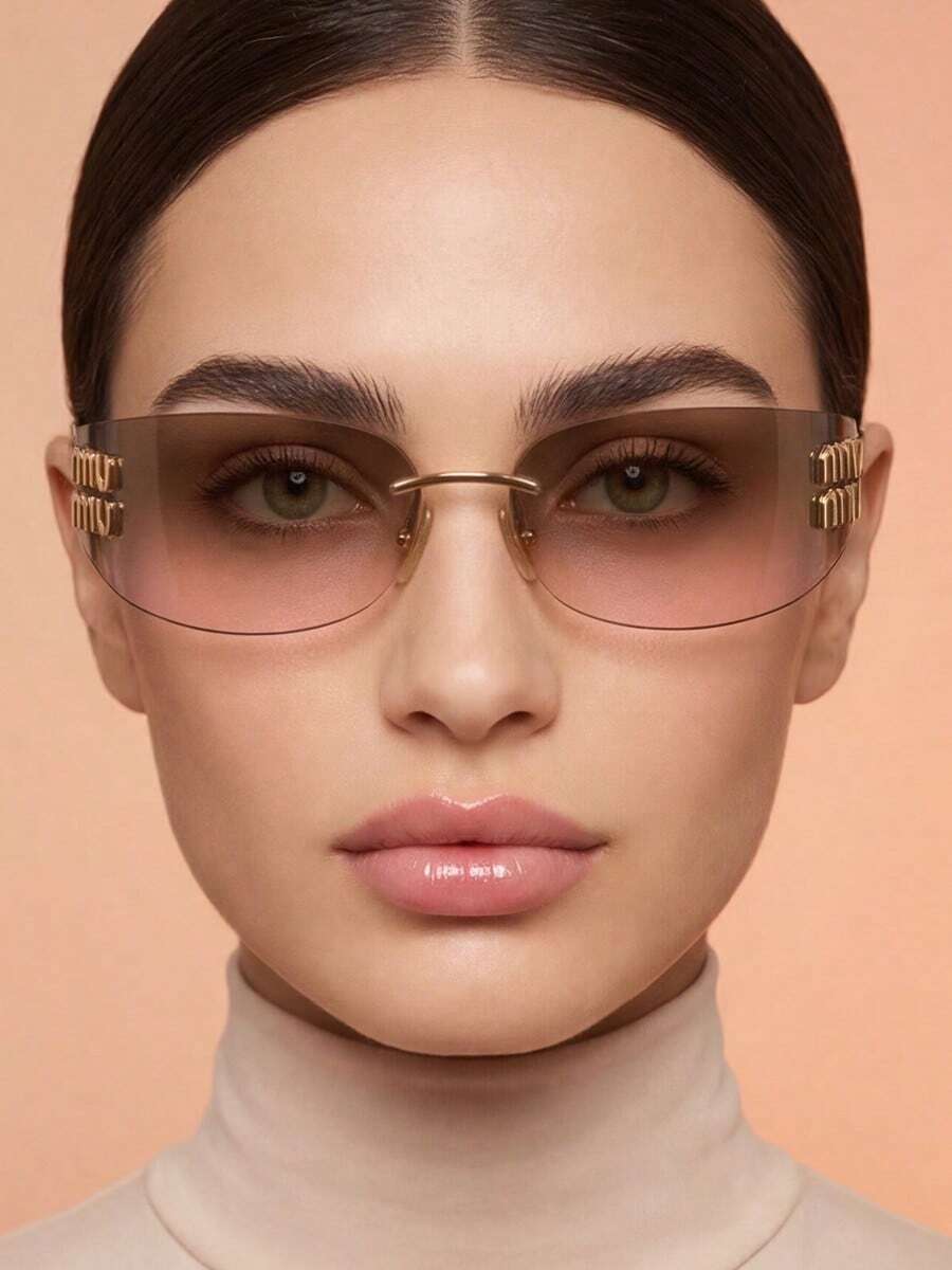 Miu Miu Kính râm nữ kiểu dáng retro mắt mèo oval, gọng đen với logo vàng, kính râm thời trang thiết kế phù hợp cho mùa hè, đi biển và du lịch. - màu đen - Xem 1