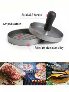 1pc Hamburger Patty Maker And 100pcs Non-Stick Burger Press Paper Set, Kitchen And Accessory, Suitable Holiday Parties, Gatherings, Family Meals, And Homemade Burger Patties - 查看 6