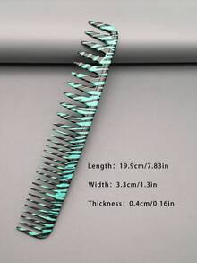 5件套理发师剪发梳套装，适合男女长发修剪和造型，双面沙龙专业剪发梳 - 彩色 - 查看 6