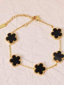 1条时尚简约奢华多色五叶草珍珠母贝手链，男女皆宜，是节日、派对、日常佩戴、生日礼物、送给朋友、情侣的理想之选，也是精致的节日礼物和珠宝礼品。 - 彩色 - 查看 8