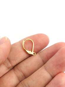 20 pièces Boucles d'oreilles en acier inoxydable Fermoirs de boucles d'oreilles créoles françaises Base de réglage d'oreille pour fournitures de fabrication de bijoux DIY Accessoires - Boucles d'oreilles bricolage - Voir 8