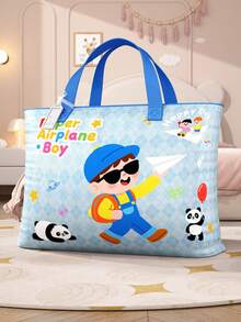 1pc Large Capacity Cartoon Quilt Storage Bag, Multi-Functional Waterproof Travel Luggage Bag, Portable Foldable Washable Luggage Storage Bag, Suitable For Back To School Season, Home Clothing And Quilt Storage - Multicolor - View 11